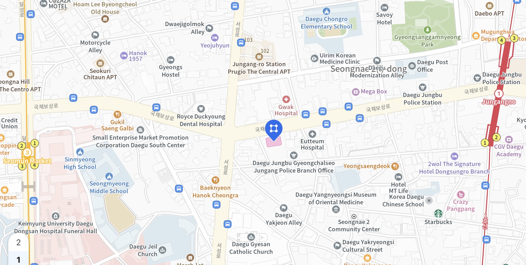 대구 영업점 지도